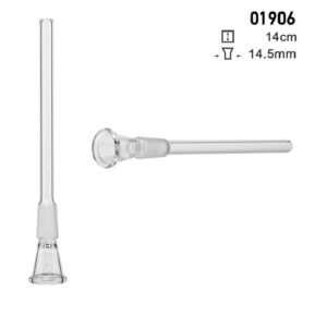 Stikla caurule ar integrētu galvu 14 cm (14,5 mm)