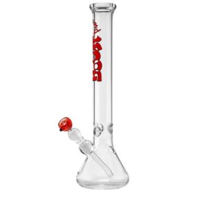 Stikla ūdenspīpe "Boost Beaker Red Notes" 44 cm
