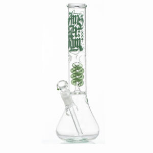 Stikla ūdenspīpe "Amsterdam Spiral Green Beaker" 37 cm.