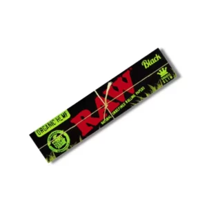 Neapstrādāts melns organiskais King Size Slim 32 rolls papīra loksnes