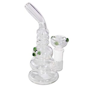 Stikla ūdenspīpe "BL Mini Bubbler Green" 15 cm