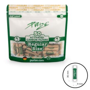 Aktivētās ogles filtri Purize Regular Organic 50 gab.