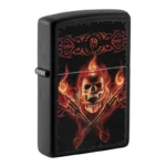 Zippo šķiltavas Anne Stoke Flaming Skull