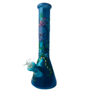 Stikla ūdenspīpe "Jūras galvaskausa kauss" 34cm
