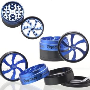 Metāla smalcinātājs "Dope Bros Blue Lightning" 63mm