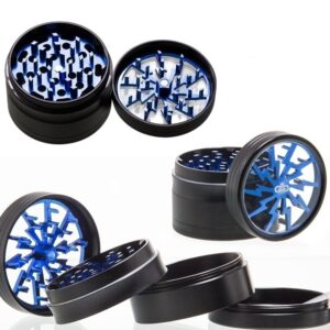 Metāla smalcinātājs "Grace Glass Blue Lightning" 63mm