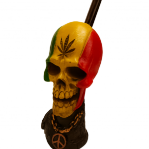 Epoksi pīpe Rasta Skull 11 cm