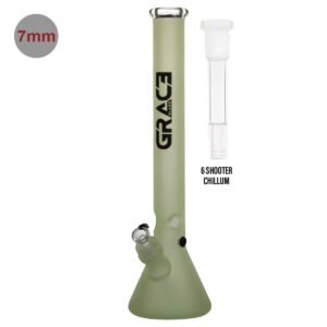 Stikla ūdenspīpe "Grace Glass Green Pearl Beaker" 50 cm