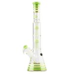 Stikla ūdenspīpe "Grace Glass Golden Line Green Beaker" 40cm