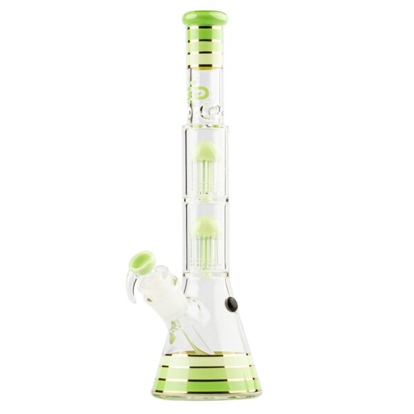 Stikla ūdenspīpe "Grace Glass Golden Line Green Beaker" 40cm