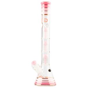 Grace stikla zeltaini rozā kauss 48 cm