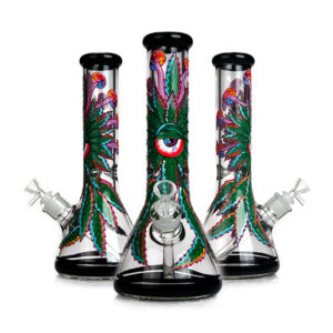 Stikla ūdenspīpe "Meža veģetācijas acs" 32 cm