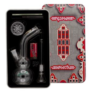 Stikla ūdenspīpe kastītē "Greenline Monkey" 22 cm