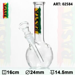 Stikla ūdenspīpe "Rasta karogs" 16 cm