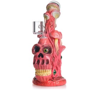 Stikla ūdenspīpe "Eļļas galvaskauss" 24 cm