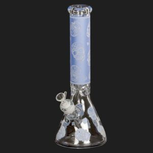 Stikla ūdenspīpe "Amsterdam Skull Blue Beaker" 35cm