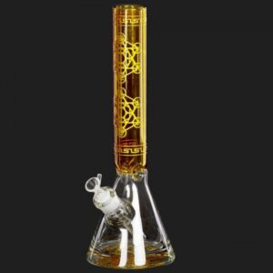 Stikla ūdenspīpe "Amsterdam Geometric Art Gold beaker" 40cm
