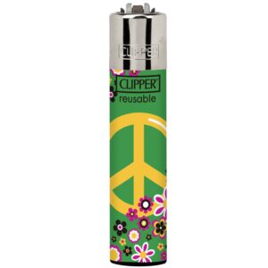 Klasiskās formas Šķiltavas Clipper Flower Power 3 ar krāsainu ziedu grafiku