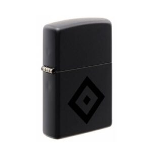 Oriģinālās Zippo šķiltavas melnas matētas ar dimanta (Diamond) dizainu un vēja aizsardzību