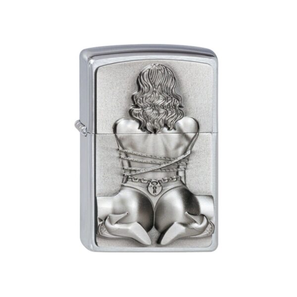 Zippo šķiltavas Bondage Girl emblema Zippo šķiltavas Bondage Girl emblema