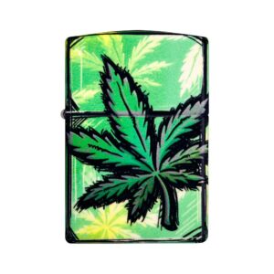 Oriģinālās Zippo šķiltavas ar kvēlojošu lapu dizainu un vēja aizsardzību