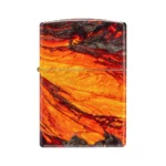 Oriģinālās Zippo šķiltavas Lava Flow Design ar plūstošas lavas motīvu un vēja aizsardzību