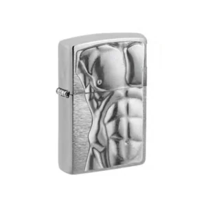 Oriģinālās Zippo šķiltavas Man Torso 3D ar skulpturālu vīrieša torzo emblēmu un vēja aizsardzību