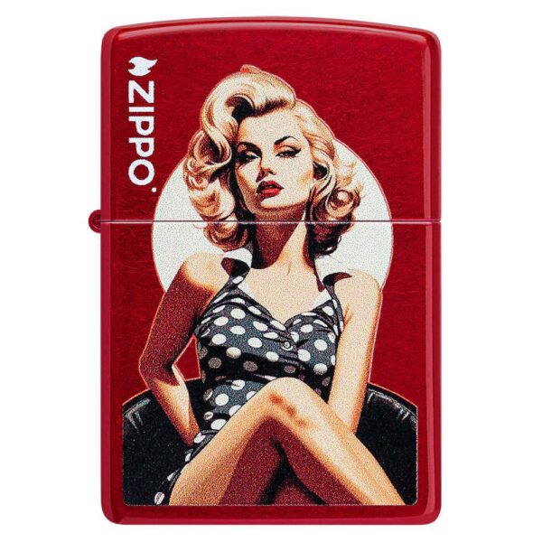 Zippo šķiltavas Pin-up Retro Girl Logo Zippo šķiltavas Pin-up Retro Girl Logo