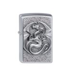 Zippo šķiltavas Street Chrome 3D Dragon Zippo šķiltavas Street Chrome 3D Dragon