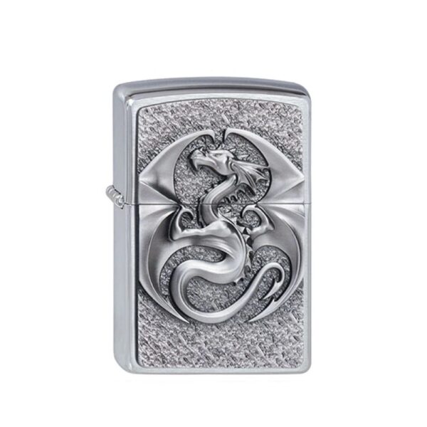 Zippo šķiltavas Street Chrome 3D Dragon Zippo šķiltavas Street Chrome 3D Dragon