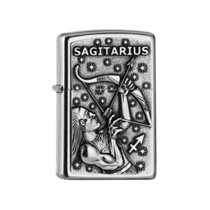 Oriģinālās vējizturīgās Zippo šķiltavas ar Strēlnieka zodiaka zīmes gravējumu