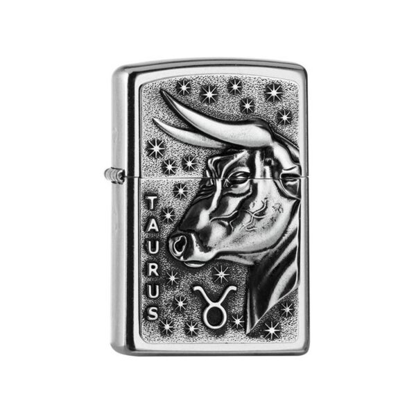 Oriģinālās Zippo šķiltavas Zodiac Vērsis (Taurus) ar vēja aizsardzību un mūža garantiju Oriģinālās Zippo šķiltavas Zodiac Vērsis (Taurus) ar vēja aizsardzību un mūža garantiju