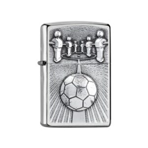 Oriģinālās Zippo šķiltavas ar Kicker futbola emblēmu un vēja aizsardzību