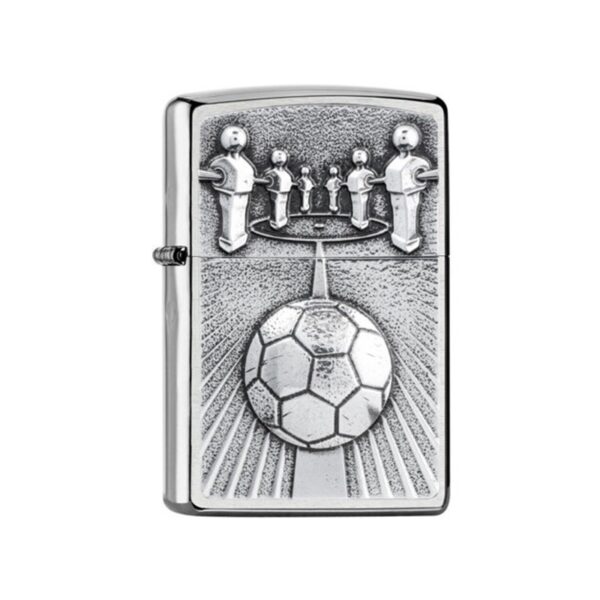 Oriģinālās Zippo šķiltavas ar Kicker futbola emblēmu un vēja aizsardzību Oriģinālās Zippo šķiltavas ar Kicker futbola emblēmu un vēja aizsardzību