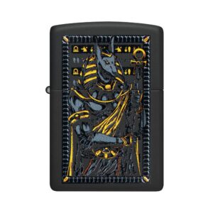 Oriģinālās Zippo šķiltavas ar Anubisa dieva dizainu un vēja aizsardzību