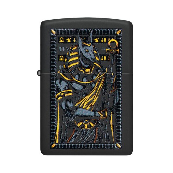 Oriģinālās Zippo šķiltavas ar Anubisa dieva dizainu un vēja aizsardzību Oriģinālās Zippo šķiltavas ar Anubisa dieva dizainu un vēja aizsardzību