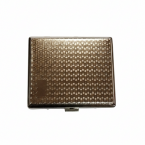 Metāla cigarešu etvija ar ģeometrisku rakstu 95x80x20 mm