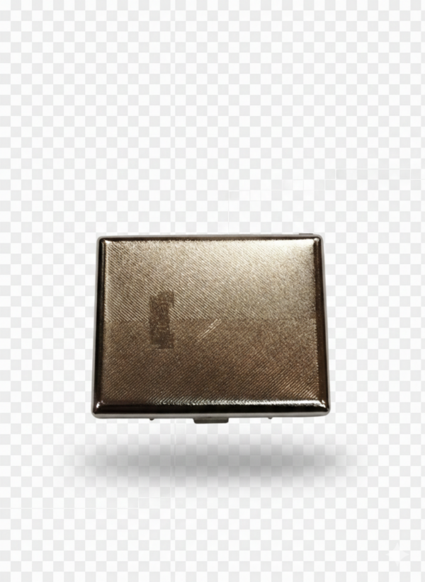Metāla cigarešu etvija ar lineāru dizainu 104x84x20 mm Metāla cigarešu etvija ar lineāru dizainu 104x84x20 mm