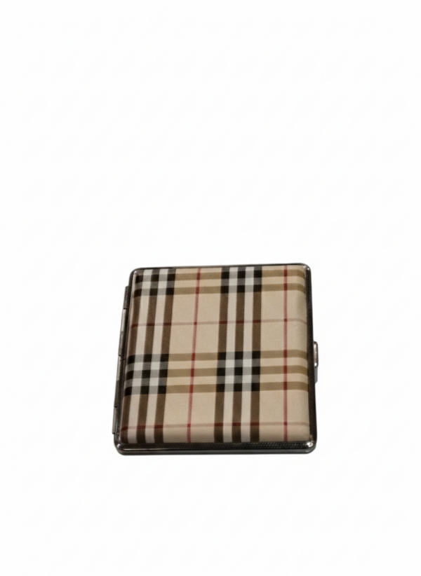 Metāla cigarešu etvija Tartans ar skotu rūtiņu rakstu 95x92x20 mm Metāla cigarešu etvija Tartans ar skotu rūtiņu rakstu 95x92x20 mm