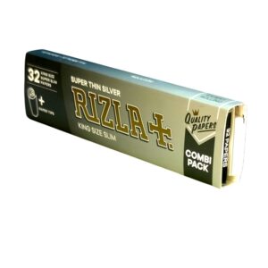 Rizla King Size Super Thin Silver grozāmais komplekts
