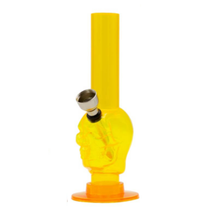 Akrila ūdenspīpe "Amsterdam Skull Yellow" 13.5cm