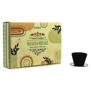 Goloka Palo Santo & White Sage aromātiskie sveķu kausiņi telpu attīrīšanai