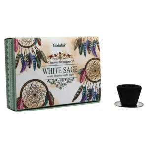 Goloka White Sage aromātiskie sveķu kausiņi dabīgai kvēpināšanai