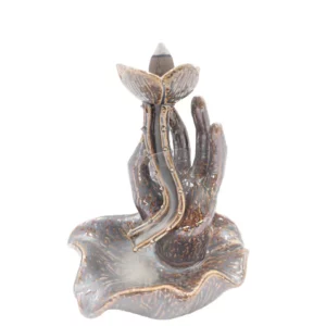 Vīraka turētājs Backflow Lotus With Hand 15 cm