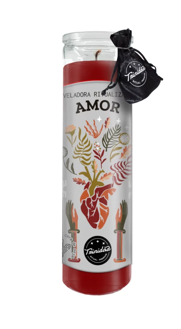 Sojas vaska svece Veladora Amor mīlestības un harmonijas rituāliem Sojas vaska svece Veladora Amor mīlestības un harmonijas rituāliem
