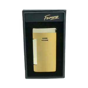 Gāzes šķiltavas Fummo Rockley Flat Torch Gold elegantā dāvanu kastītē