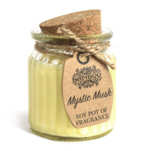 Sojas vaska svece Mystic Musk 5x7 cm ar dziļu un noslēpumainu aromātu