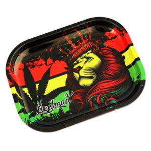 Rasta Lionhead metāla tīšanas paplāte 18x14 cm