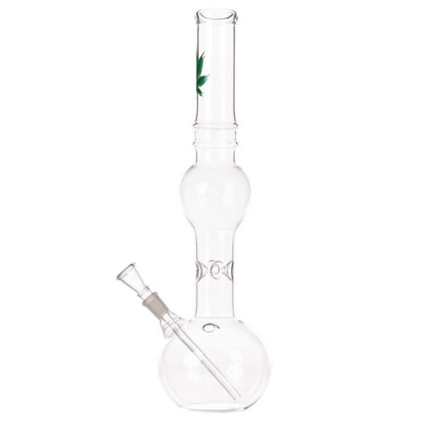 Stikla ūdens pīpe Double Bubble Iced Leaf 40 cm bong