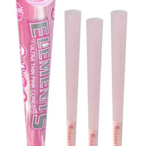 Papīrīši Elements Pink King Size Prerolled Cones 3 gab. rozā konusi